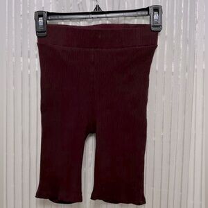 “Naked Wardrobe” Wine Color SZ: (M) Shorts “Biker Shorts” Ribbed NWT